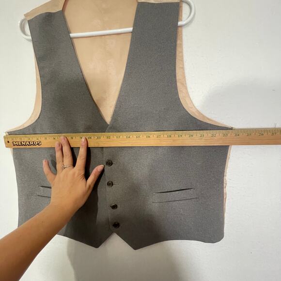 Sears Century Club Gray 3 Piece Business Suit Set Gray Mens 46R 40x31.5 Vintage - Picture 4 of 14